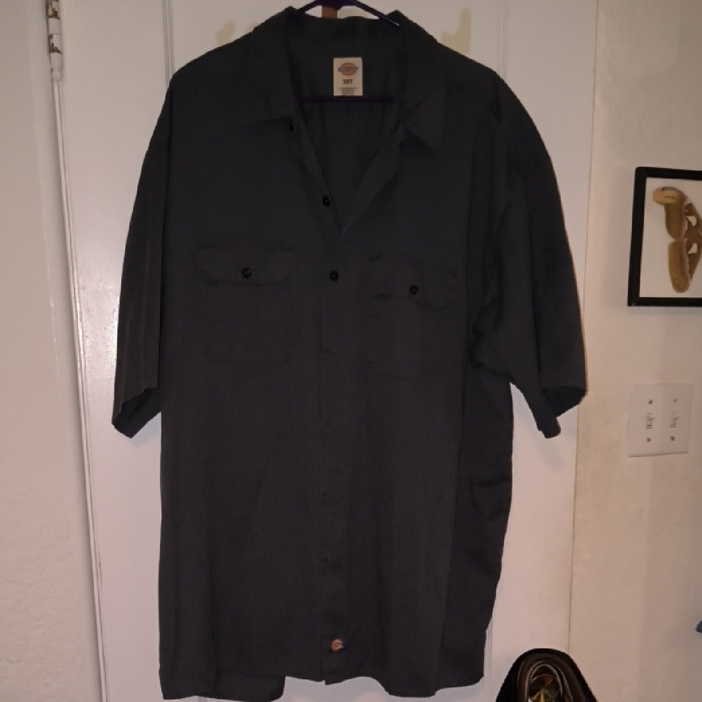 Dickies | Men's Charcoal Button Down Shirt